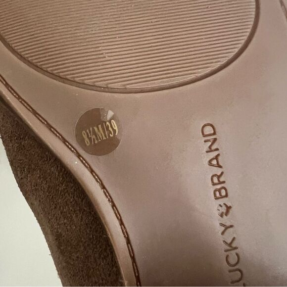 Lucky Brand Women's LK-Fai Ankle Booties in Sesame Oiled Leather Suede Size 8.5 - Picture 10 of 11